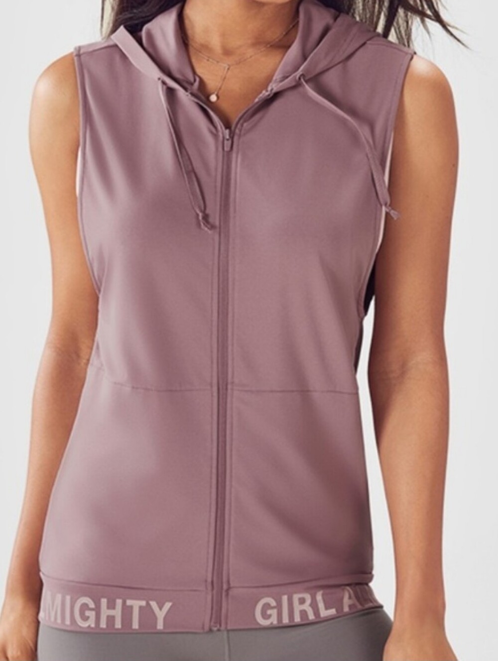 Fabletics Hoodie Women's Medium Girl Almighty Athletic Sleeveless Full Zip